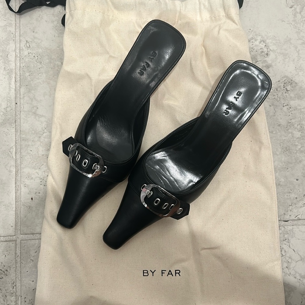 BY FAR's 'Evelyn' mules